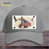 Eagle Flag and Cross Novelty License Plate Hat HAT-MLP-14510