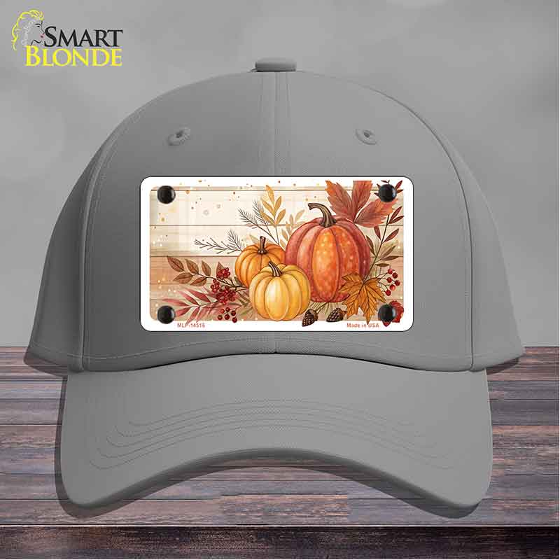 Autumn Pumpkins & Leaves Novelty License Plate Hat HAT-MLP-14516