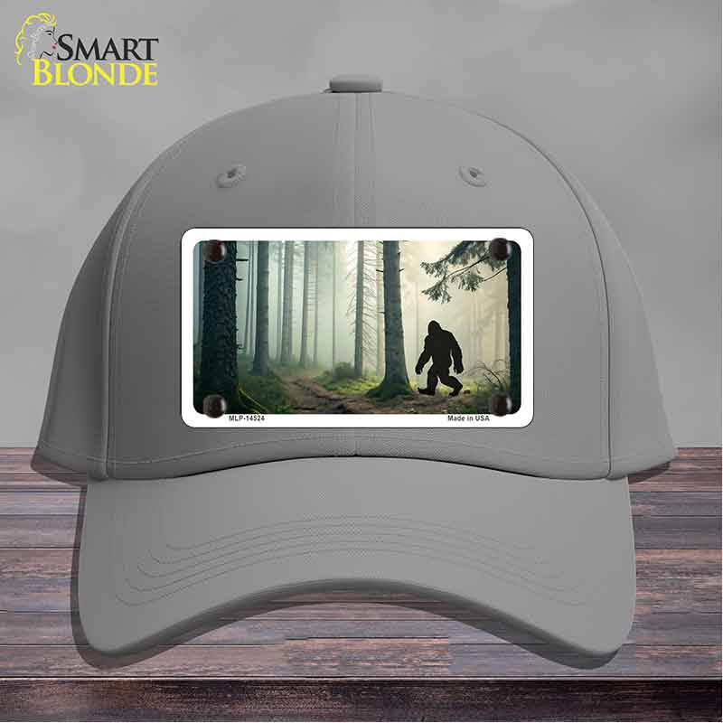 Bigfoot Silhouette Forest Novelty License Plate Hat HAT-MLP-14524