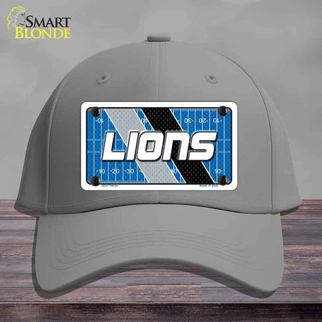 LIONS Graphic Novelty License Plate Hat HAT-MLP-14635 Cotton Gray