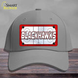 BLACKHAWKS Graphic Novelty License Plate Hat HAT-MLP-14662 Cotton Gray