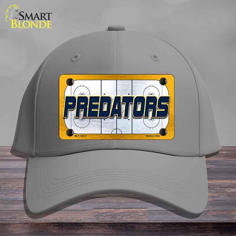 PREDATORS Graphic Novelty License Plate Hat HAT-MLP-14672 Cotton Gray