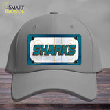 SHARKS Graphic Novelty License Plate Hat HAT-MLP-14679 Cotton Gray