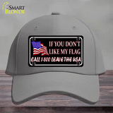 1 800 Leave The USA Novelty License Plate Hat Cotton / Gray