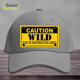 Caution Wild Novelty License Plate Hat Cotton / Gray