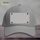 Grey White Chevron Novelty License Plate Hat Cotton / Gray