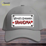 Worlds Greatest Grandma Novelty License Plate Hat Cotton / Gray