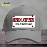 Senior Citizen Discount Novelty License Plate Hat Cotton / Gray