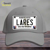 Lares Puerto Rico Novelty License Plate Hat Cotton / Gray