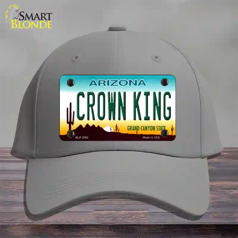 Crown King Novelty License Plate Hat Cotton / Gray