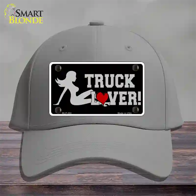 Truck Lover Girl Novelty License Plate Hat Cotton / Gray