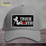 Truck Lover Girl Novelty License Plate Hat Cotton / Gray