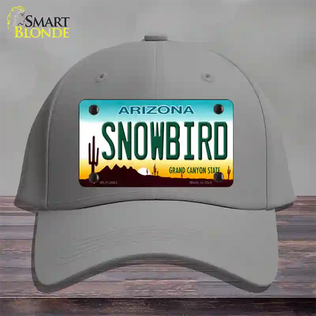 Snowbird Arizona Novelty License Plate Hat Cotton / Gray