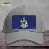Maine State Flag Novelty License Plate Hat Cotton / Gray