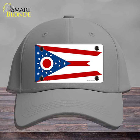 Ohio State Flag Novelty License Plate Hat Cotton Gray