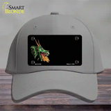 Dragon Offset Customizable Novelty License Plate Hat Cotton / Gray