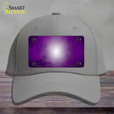 Purple White Fade Scratched Novelty License Plate Hat Cotton / Gray