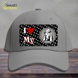 I Love My Basset Hound Novelty License Plate Hat Cotton / Gray