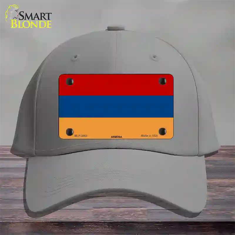 Armenia Flag Novelty License Plate Hat Cotton / Gray