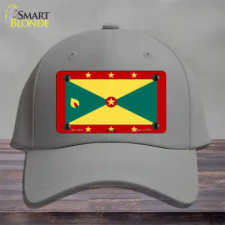 Grenada Flag Novelty License Plate Hat Cotton / Gray
