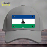 Lesotho Flag Novelty License Plate Hat Cotton / Gray