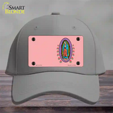 Virgin Mary Pink Novelty License Plate Hat Cotton / Gray