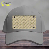 Gold White Quatrefoil Novelty License Plate Hat Cotton / Gray