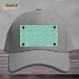 Mint White Quatrefoil Novelty License Plate Hat Cotton / Gray