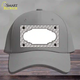 Scallop Grey White Polka Dot Novelty License Plate Hat Cotton / Gray