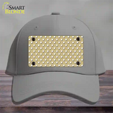 Gold Polka Dot Novelty License Plate Hat Cotton / Gray