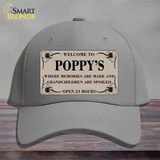 Welcome To Poppys Novelty License Plate Hat Cotton / Gray