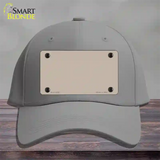 Tan Solid Novelty License Plate Hat Cotton / Gray