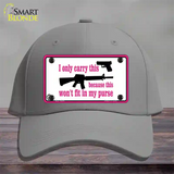 I Carry This Gun Novelty License Plate Hat Cotton / Gray