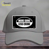 More Guns Less Crime Novelty License Plate Hat Cotton / Gray