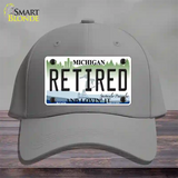 Retired Michigan State Novelty License Plate Hat Cotton / Gray