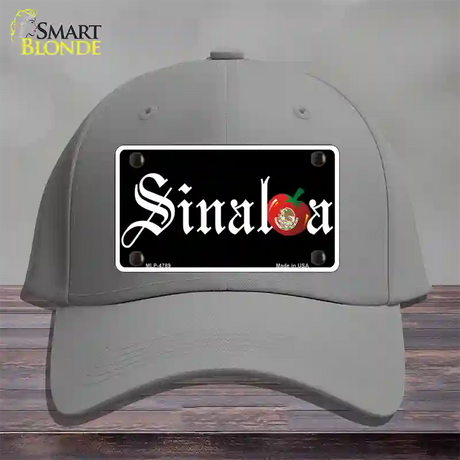 Sinaloa Black Novelty License Plate Hat Cotton / Gray