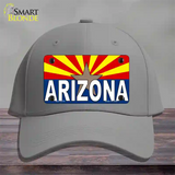 Arizona Flag White Arizona Novelty License Plate Hat Sign Cotton / Gray