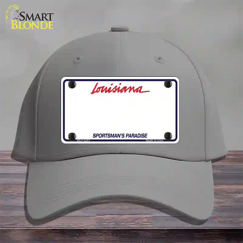 Louisiana Sportsman Blank Plate Novelty License Plate Hat Cotton / Gray