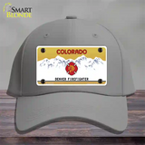 Denver Fire Fighter Novelty License Plate Hat Cotton / Gray