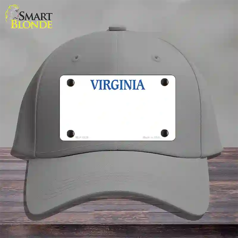 Virginia Old Dominion Blank Novelty License Plate Hat Cotton / Gray