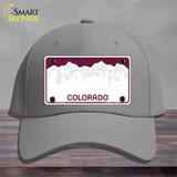 Colorado State Blank Novelty License Plate Hat Cotton / Gray
