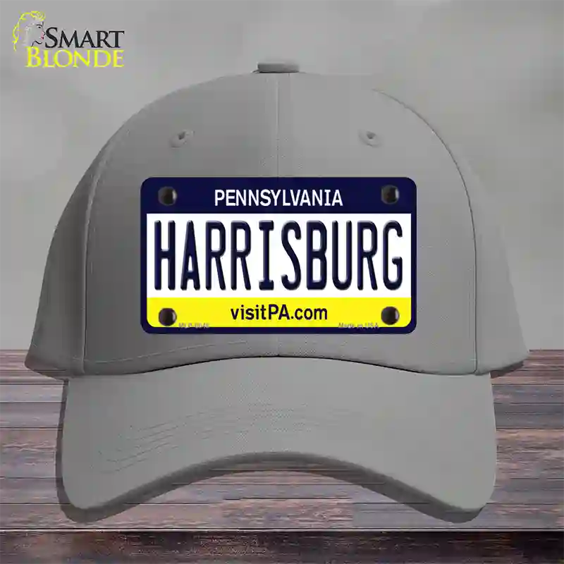 Harrisburg Pennsylvania State Novelty License Plate Hat Cotton / Gray