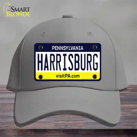 Harrisburg Pennsylvania State Novelty License Plate Hat Cotton / Gray