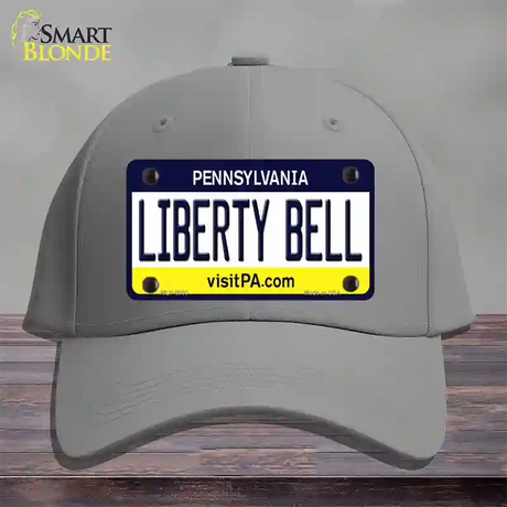 Liberty Bell Pennsylvania State Novelty License Plate Hat Cotton / Gray