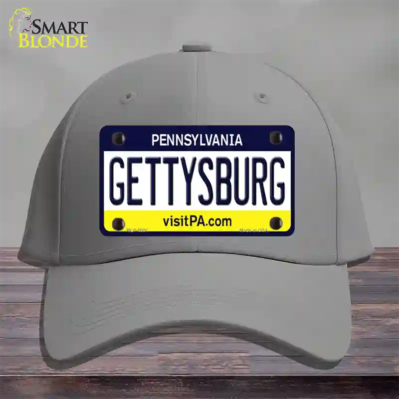 Gettysburg Pennsylvania State Novelty License Plate Hat Cotton / Gray