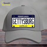 Gettysburg Pennsylvania State Novelty License Plate Hat Cotton / Gray
