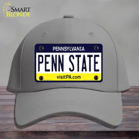 Penn State Pennsylvania State Novelty License Plate Hat Cotton / Gray