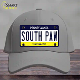 South Paw Pennsylvania State Novelty License Plate Hat Cotton / Gray