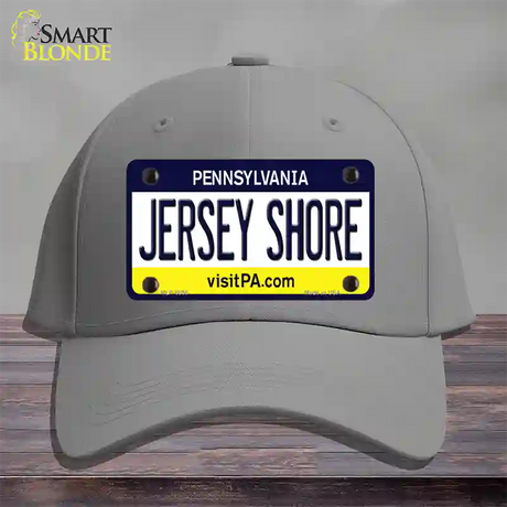 Jersey Shore Pennsylvania State Novelty License Plate Hat Cotton / Gray