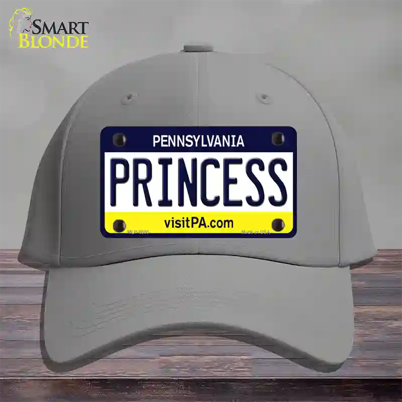 Princess Pennsylvania State Novelty License Plate Hat Cotton / Gray